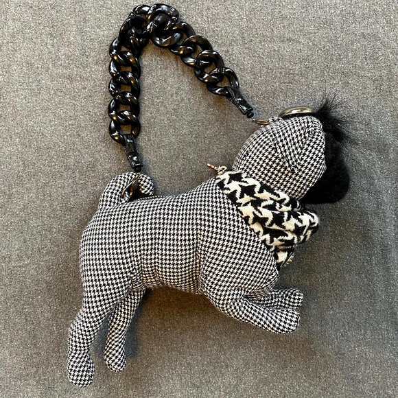 Fuzzy Nation Couture Pug Dog Purse Handbag - Picture 1 of 4